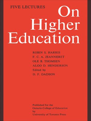 cover image of On Higher Education